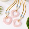 For When You Need Steady Focus | Rose Quartz Hollow Heart Pendant – view 7