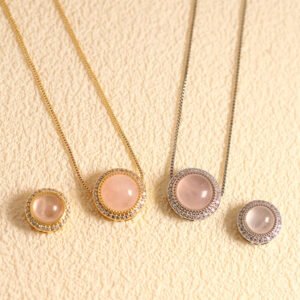 Rose Quartz and Strawberry Necklace | Your Quiet Daily Anchor for Gentle Clarity