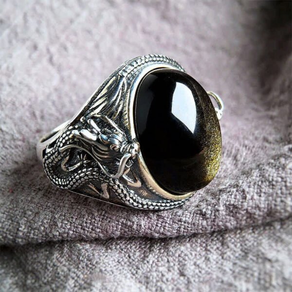 Twilight Calm with Agate and Copper Ring