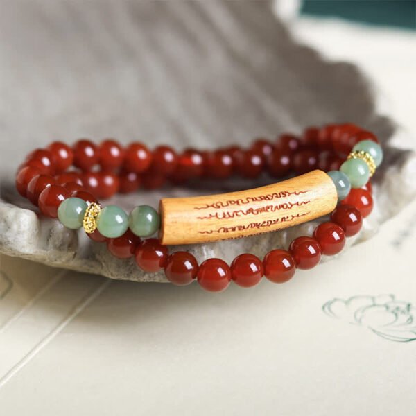 Twilight Calm with Green Red Agate Bracelet – view 3