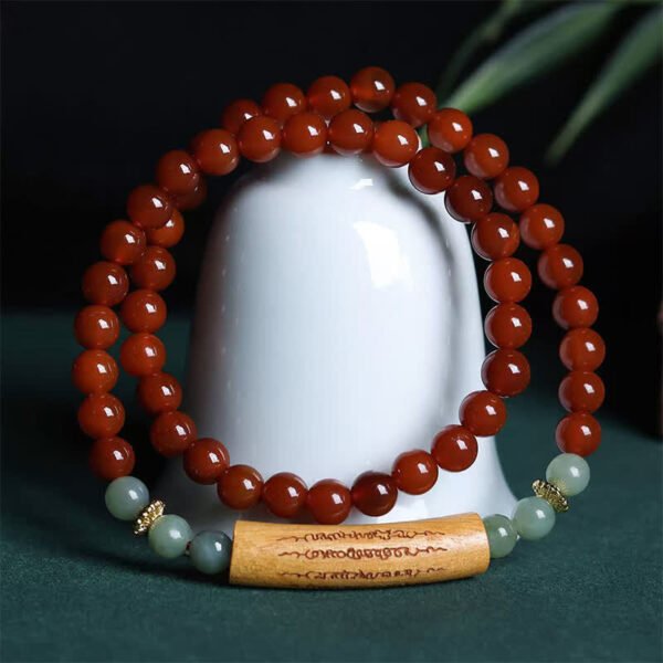 Twilight Calm with Green Red Agate Bracelet – view 2