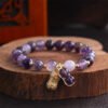 Quiet Calm, Worn Daily. Amethyst Peanut Bracelet