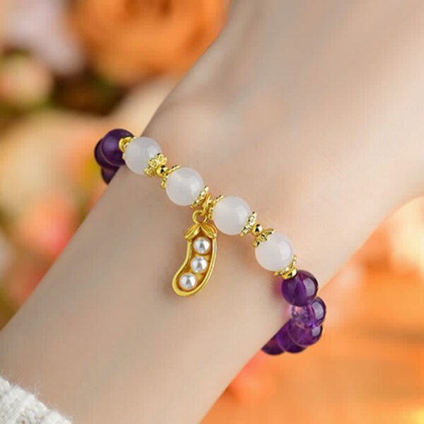 Through the Workday — White Agate Bracelet – view 2