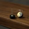 Ebony Yin Yang Earrings | Your Quiet Daily Anchor for Quiet Strength – view 5