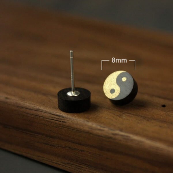 Ebony Yin Yang Earrings | Your Quiet Daily Anchor for Quiet Strength – view 5