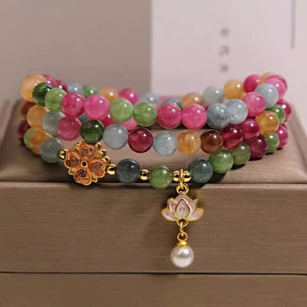 Rainbow Tourmaline Bracelet | Your Quiet Daily Anchor for Warm Connection – view 5