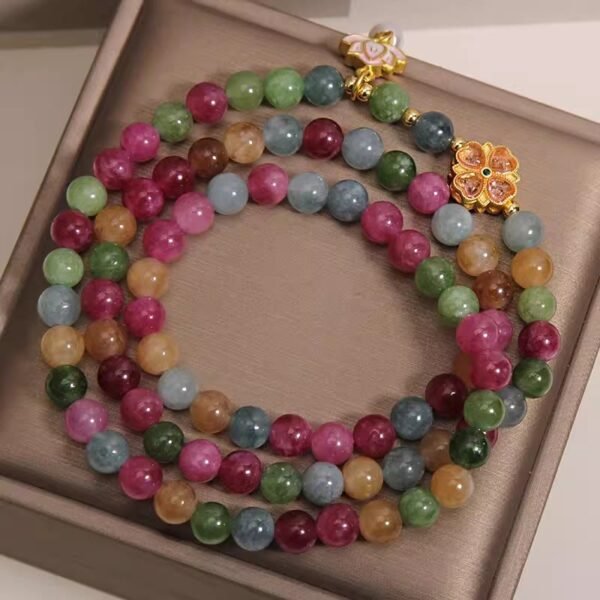Rainbow Tourmaline Bracelet | Your Quiet Daily Anchor for Warm Connection – view 3