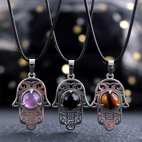Twilight Calm with Black Obsidian and Green Aventurine Necklace – view 2