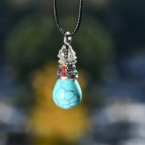 Steady Focus, Worn Daily. Tiger's Eye and Turquoise Necklace