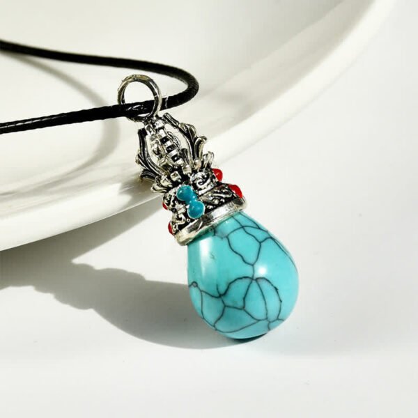 Steady Focus, Worn Daily. Tiger's Eye and Turquoise Necklace – view 2