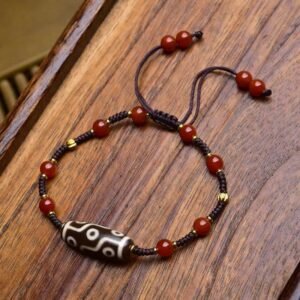 Twilight Calm with Braided Red Agate Bracelet