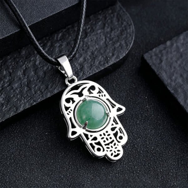 Twilight Calm with Black Obsidian and Green Aventurine Necklace – view 4
