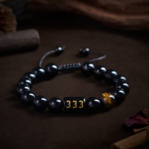 Twilight Calm with Tiger's Eye and Black Obsidian Bracelet