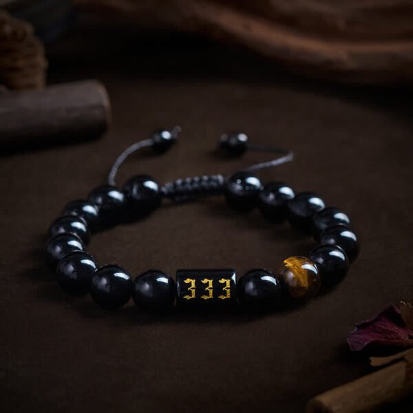 Twilight Calm with Tiger's Eye and Black Obsidian Bracelet