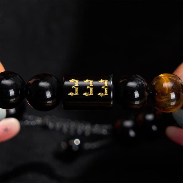 Twilight Calm with Tiger's Eye and Black Obsidian Bracelet – view 3
