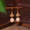 Citrine Lotus Earrings