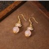 Citrine Lotus Earrings – view 2