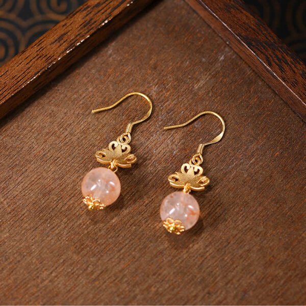 Citrine Lotus Earrings – view 3