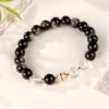 Twilight Calm with Silver Sheen Obsidian Bracelet – view 5