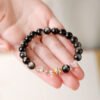 Twilight Calm with Silver Sheen Obsidian Bracelet – view 2