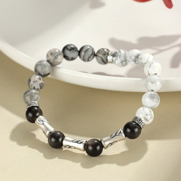Through the Workday — Silver Sheen Obsidian Bracelet – view 2