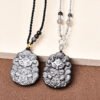 Quiet Strength, Worn Daily. Black Obsidian Fox Necklace – view 4