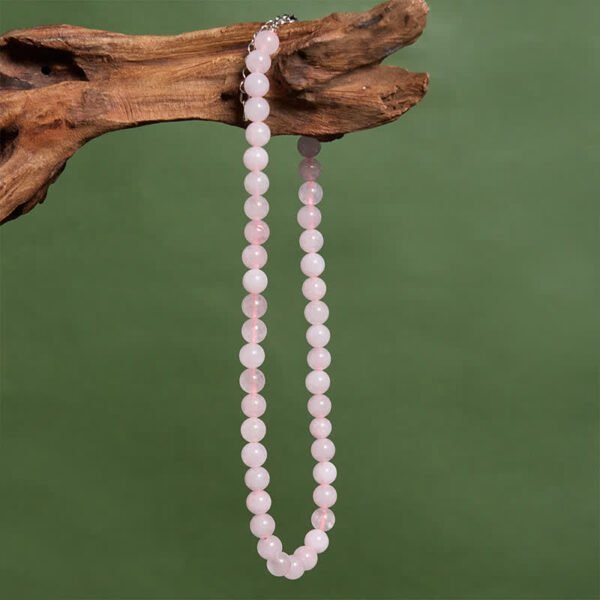 Rose Quartz Bead Necklace – view 5