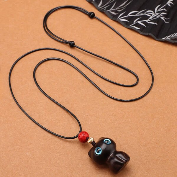 Ebony Cat Charm Necklace | Your Quiet Daily Anchor for Quiet Strength – view 4