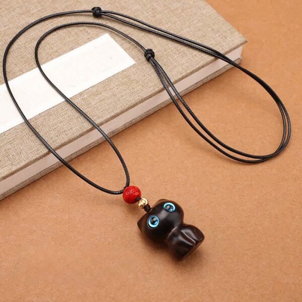 Ebony Cat Charm Necklace | Your Quiet Daily Anchor for Quiet Strength – view 3