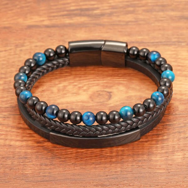 Tiger's Eye Leather Bracelet – view 2