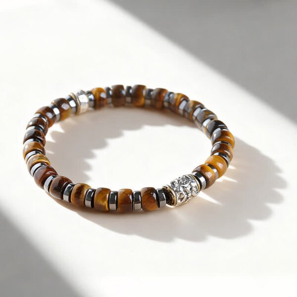 Tiger's Eye and Silver Bracelet | Your Quiet Daily Anchor for Steady Focus – view 3