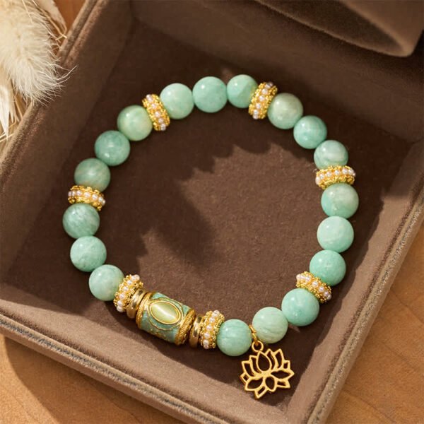 In Between Moments — Amazonite Lotus Bracelet – view 4