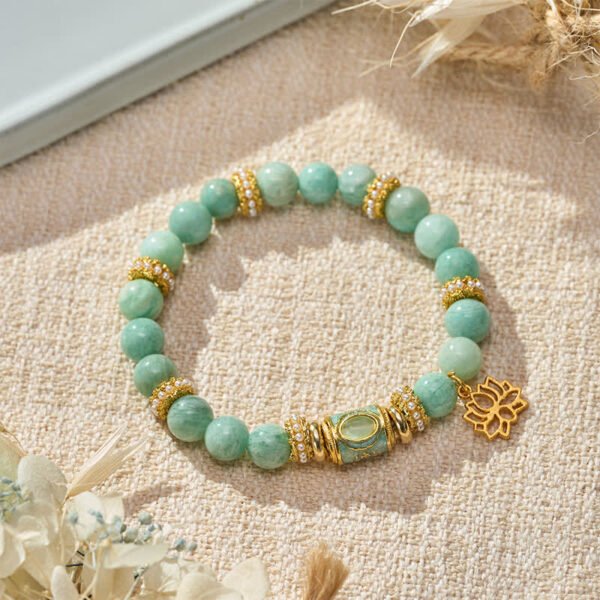 In Between Moments — Amazonite Lotus Bracelet – view 3