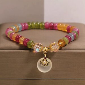 Twilight Calm with Tourmaline and Chalcedony Bracelet