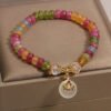 Twilight Calm with Tourmaline and Chalcedony Bracelet – view 4