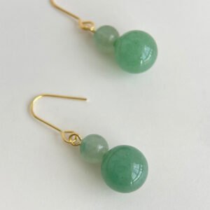 Twilight Calm with Green Aventurine and Copper Earrings