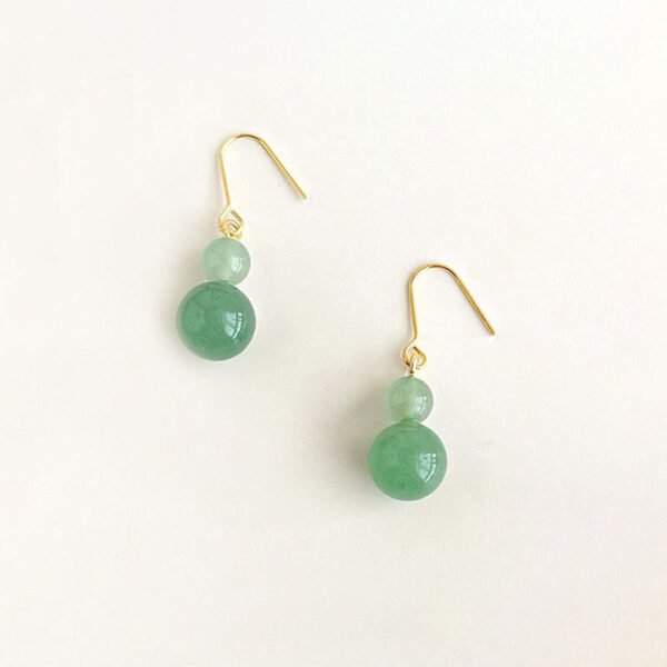 Twilight Calm with Green Aventurine and Copper Earrings – view 4