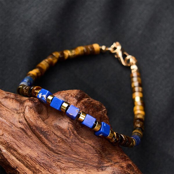 Twilight Calm with Tiger's Eye and Lapis Lazuli Bracelet – view 4