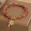 Strawberry Quartz Daisy Bracelet – view 4