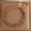 Strawberry Quartz Daisy Bracelet – view 5
