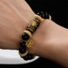 For When You Need Quiet Strength — Black Obsidian Lotus Bracelet – view 2