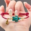 In Between Moments — Hand Woven Turquoise Bracelet – view 2