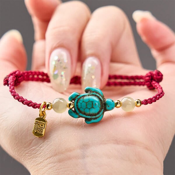 In Between Moments — Hand Woven Turquoise Bracelet – view 2