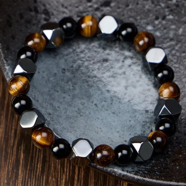 Tiger's Eye and Black Obsidian Bracelet | Your Quiet Daily Anchor for Steady Focus – view 2