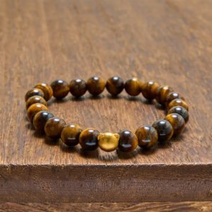 Steady Focus, Worn Daily. Tiger's Eye Cat Charm