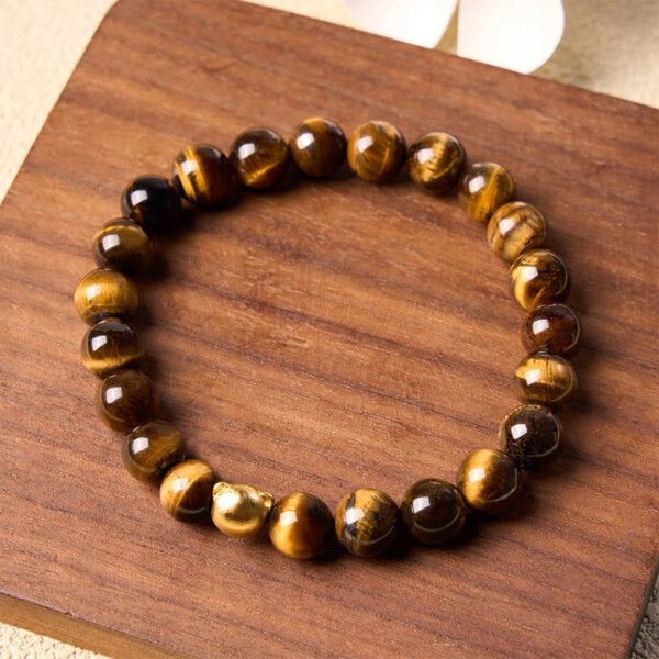 Steady Focus, Worn Daily. Tiger's Eye Cat Charm – view 3