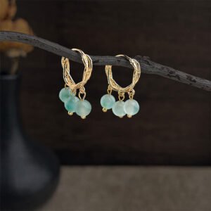 Moss Green Moss Agate Earrings