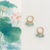 Moss Green Moss Agate Earrings – view 3
