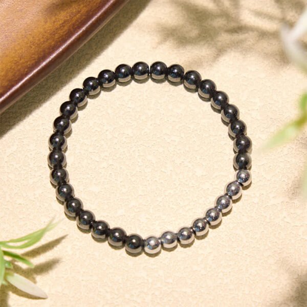 Steady Focus, Worn Daily. White Hematite Bracelet – view 2
