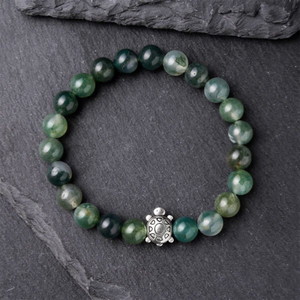 Twilight Calm with Moss Agate Bracelet